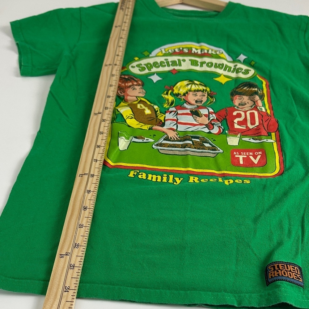 Steven Rhodes Let's Make Special Brownies T-Shirt - Green, Size Small - Picture 6 of 8